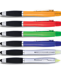 עטים ממותגים | עטים עם לוגו | הדפסה על עטים | עט כדורי מדגש עם כרית טאצ'