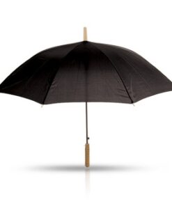 מטריה ממותגת ידית עץ 27 אינץ' | מטריות | מטריות ממותגות | הדפסה על מטריות | מטריות לפרסום