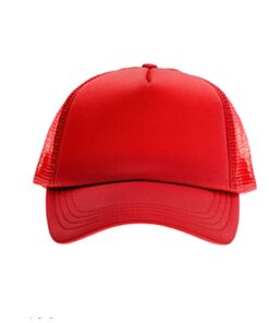 כובע רשת ממותג אדום מלא | הדפסה על כובעים | כובעים להדפסה | כובעים ממותגים