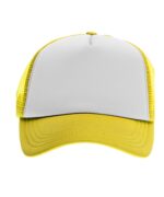 כובע רשת ממותג צהוב | הדפסה על כובעים | כובעים להדפסה | כובעים ממותגים
