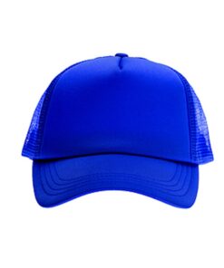 כובע רשת ממותג כחול מלא | הדפסה על כובעים | כובעים להדפסה | כובעים ממותגים