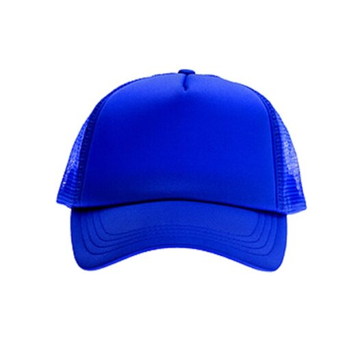 כובע רשת ממותג כחול מלא | הדפסה על כובעים | כובעים להדפסה | כובעים ממותגים