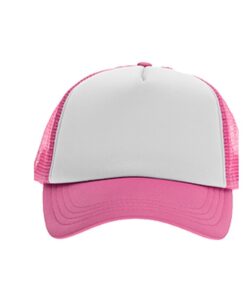 כובע רשת ממותג ורוד | הדפסה על כובעים | כובעים להדפסה | כובעים ממותגים