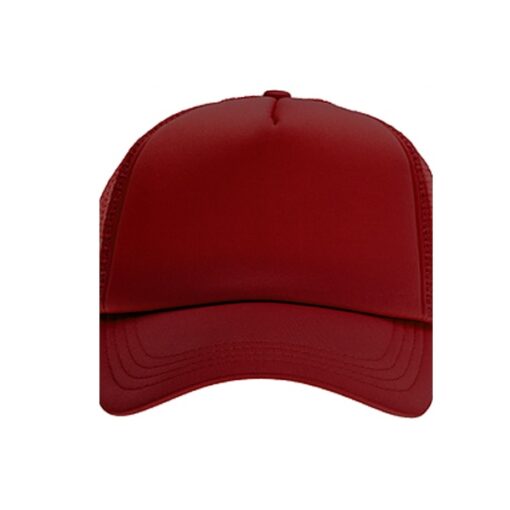 כובע רשת ממותג בורדו מלא | הדפסה על כובעים | כובעים להדפסה | כובעים ממותגים