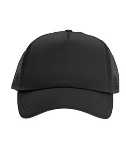 כובע רשת ממותג שחור מלא | הדפסה על כובעים | כובעים להדפסה | כובעים ממותגים