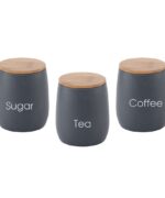 סט ממותג - לאחסון סוכר קפה תה| כלי מטבח ממותגים