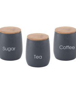 סט ממותג - לאחסון סוכר קפה תה| כלי מטבח ממותגים