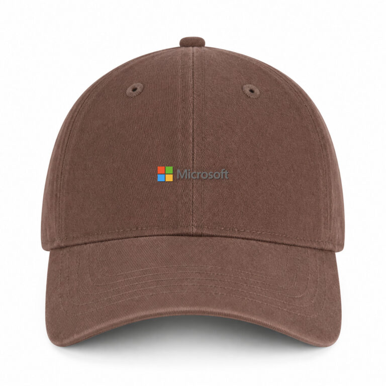 כובע JACO PRO חום עם הדמיית רקמה מדויקת של Microsoft